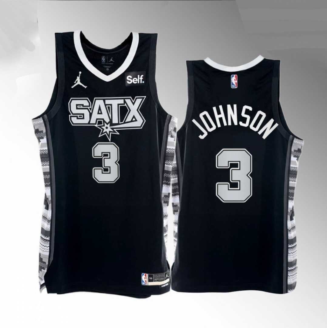 Men's San Antonio Spurs #3 Keldon Johnson 2022-23 Black Stitched Jersey,We sell and wholesale Men's San Antonio Spurs #3 Keldon Johnson 2022-23 Black Stitched Jersey on line form chian!